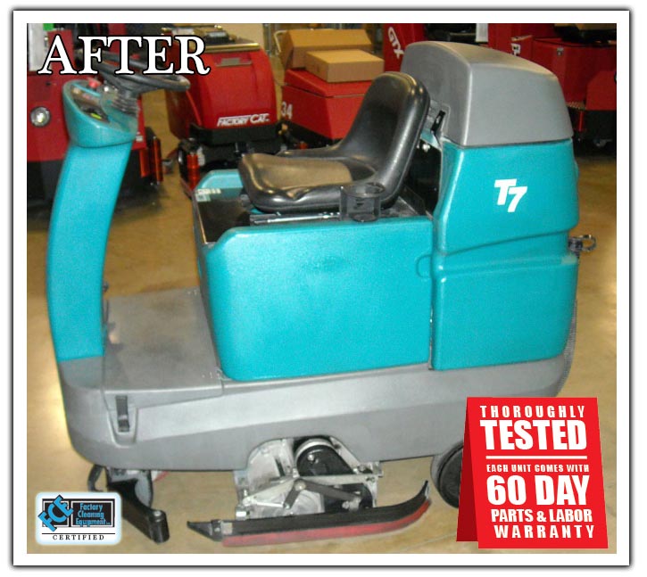 refurbished tennant t7 floor scrubber with 60-day warranty