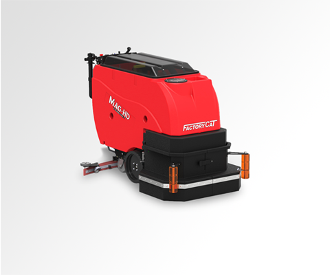 Factory Cat compact walk behind floor scrubber