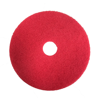 red industrial floor scrubber pad