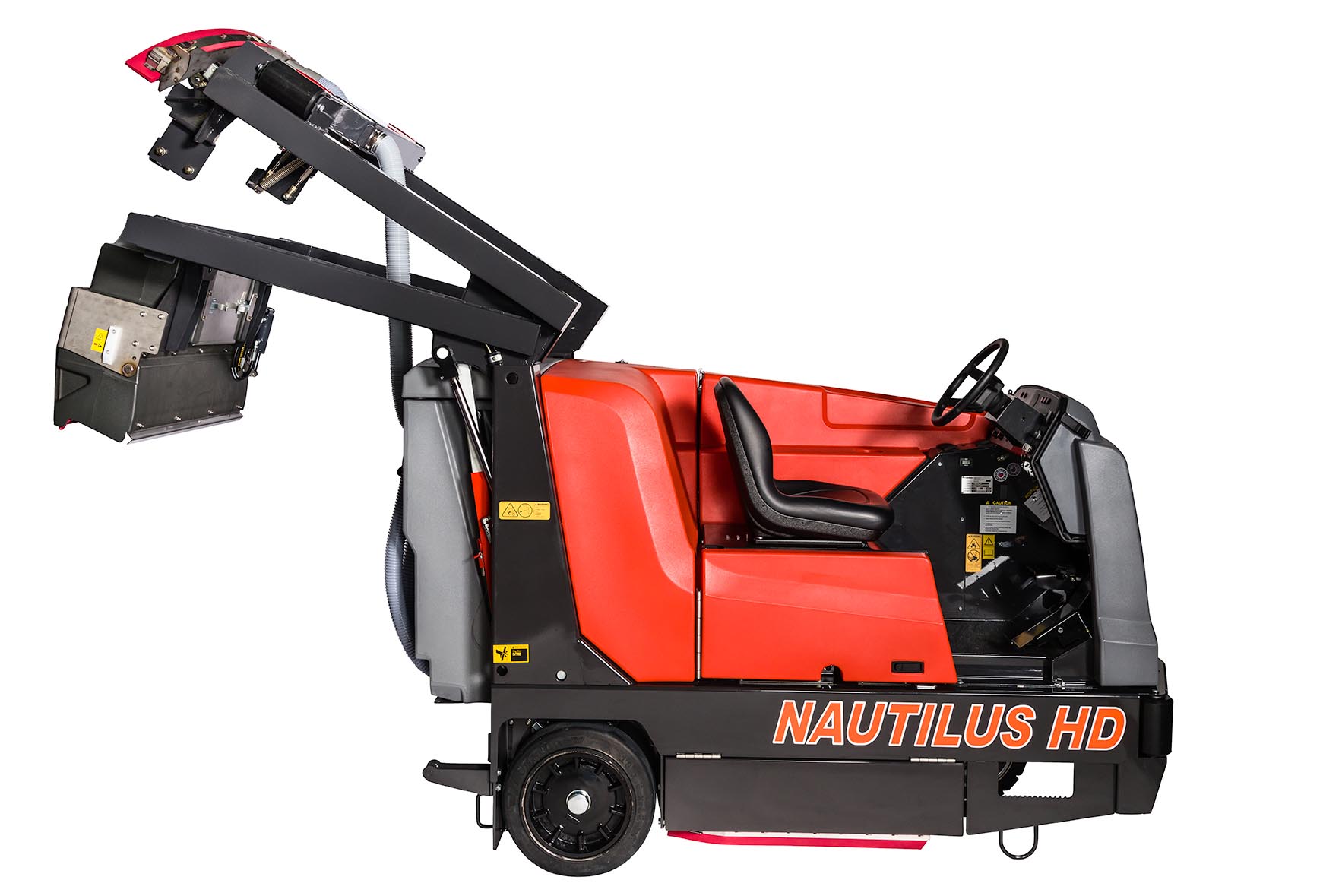 PowerBoss Nautilus High-Dump Scrubber Sweeper for Commercial Parking Lots & Garages