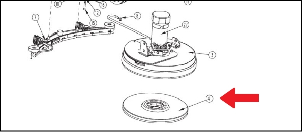 schematic drawing of floor scrubber parts