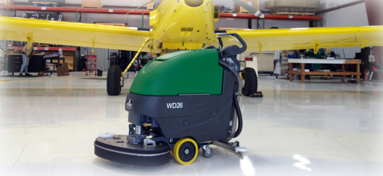 Bulldog Scrubber in Hangar