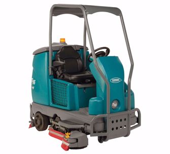 Tennant T16 industrial ride on floor scrubber sweeper