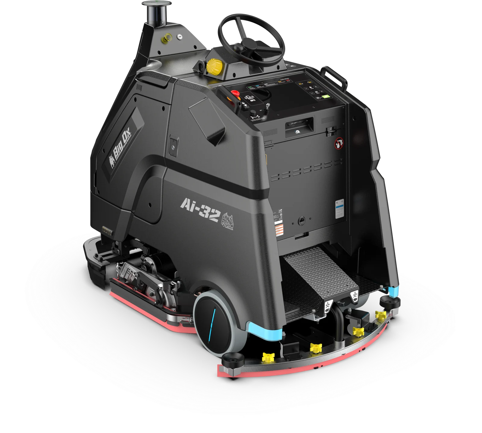 Big Ox Ai-32 Autonomous Scrubber — Three-quarter rear