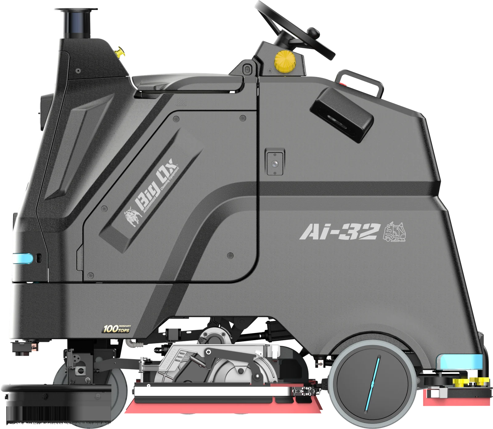 Big Ox Ai-32 Autonomous Scrubber — Side profile